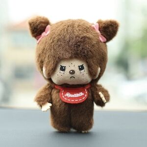 Monchhichi Angry Girl Plush Pendant Key Chain Charms